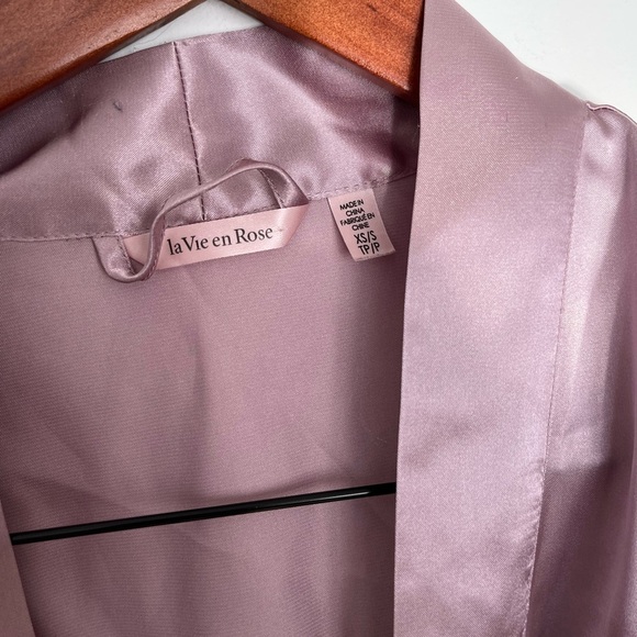 Luxurious La Vie En Rose pink Robe size XS - Picture 4 of 6